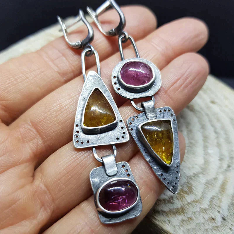 Chic - Pendientes triangulares vintage