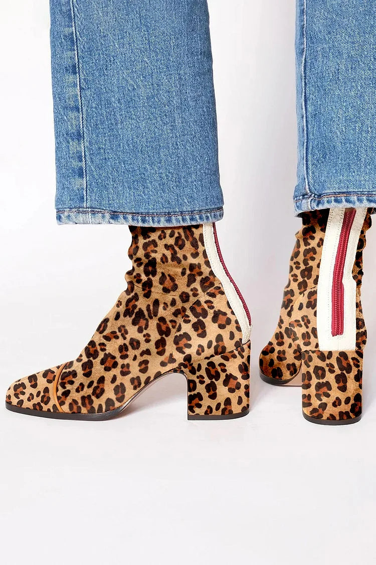 Amanda™ | Elegantes botines de leopardo