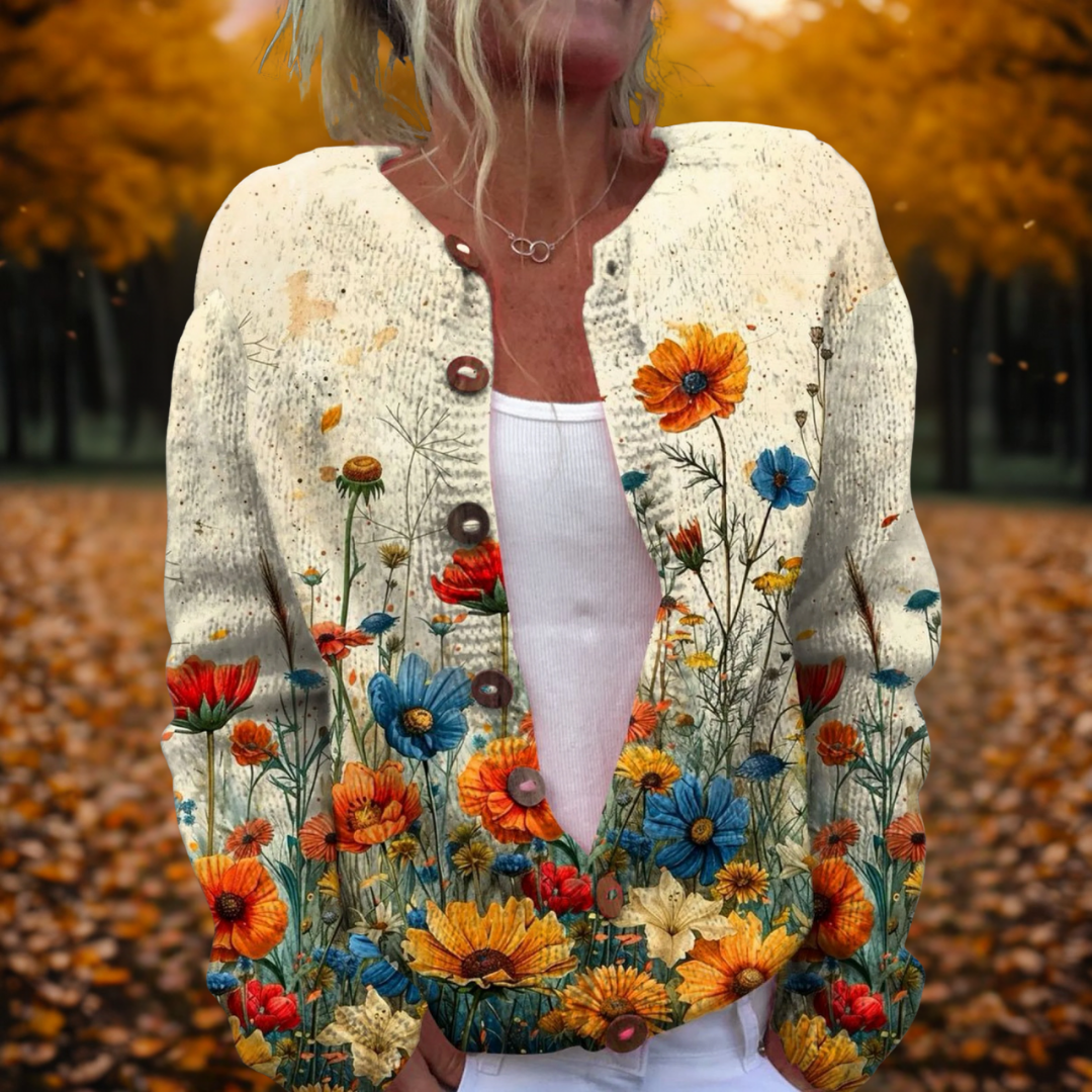 Helena | Cárdigan vintage con flores