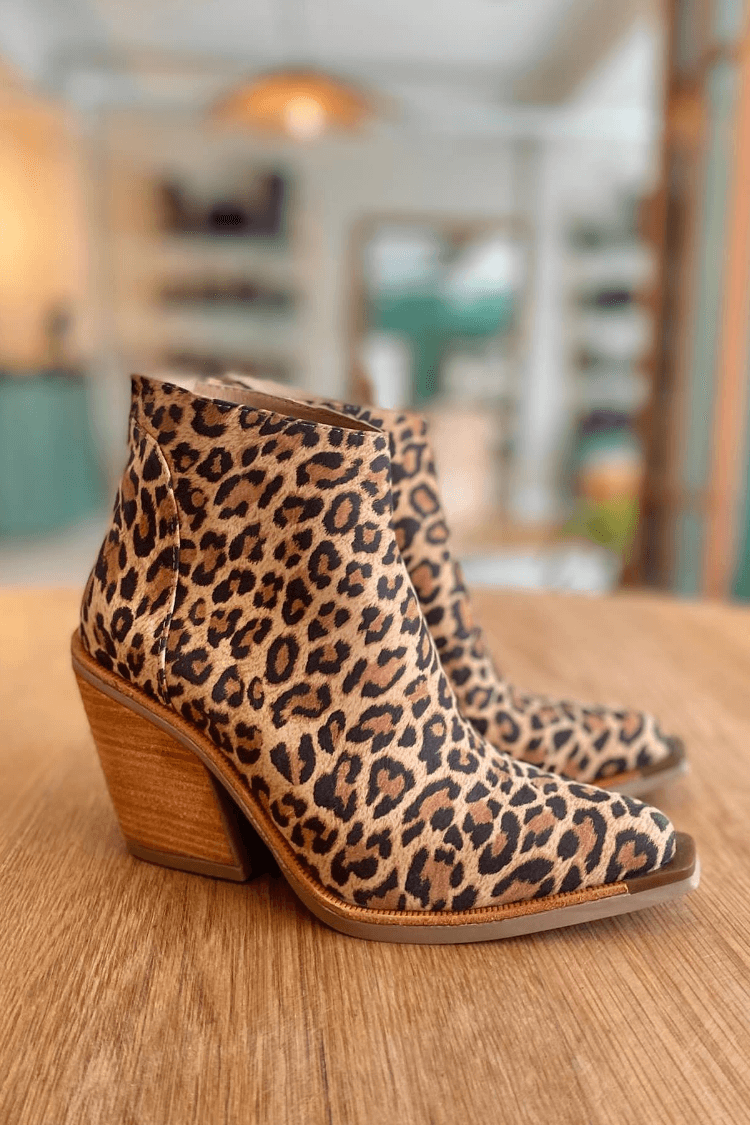 Candice™ | Botines con estampado de leopardo