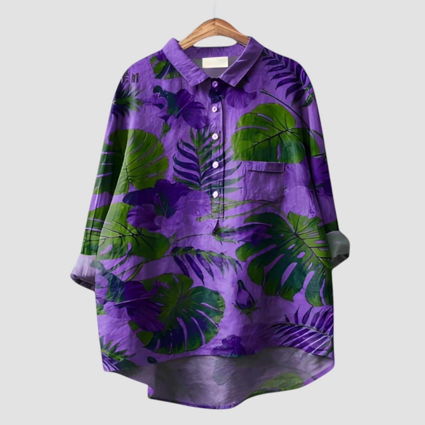 VERONICA | Camisa de mujer con estampado gráfico y corte moderno