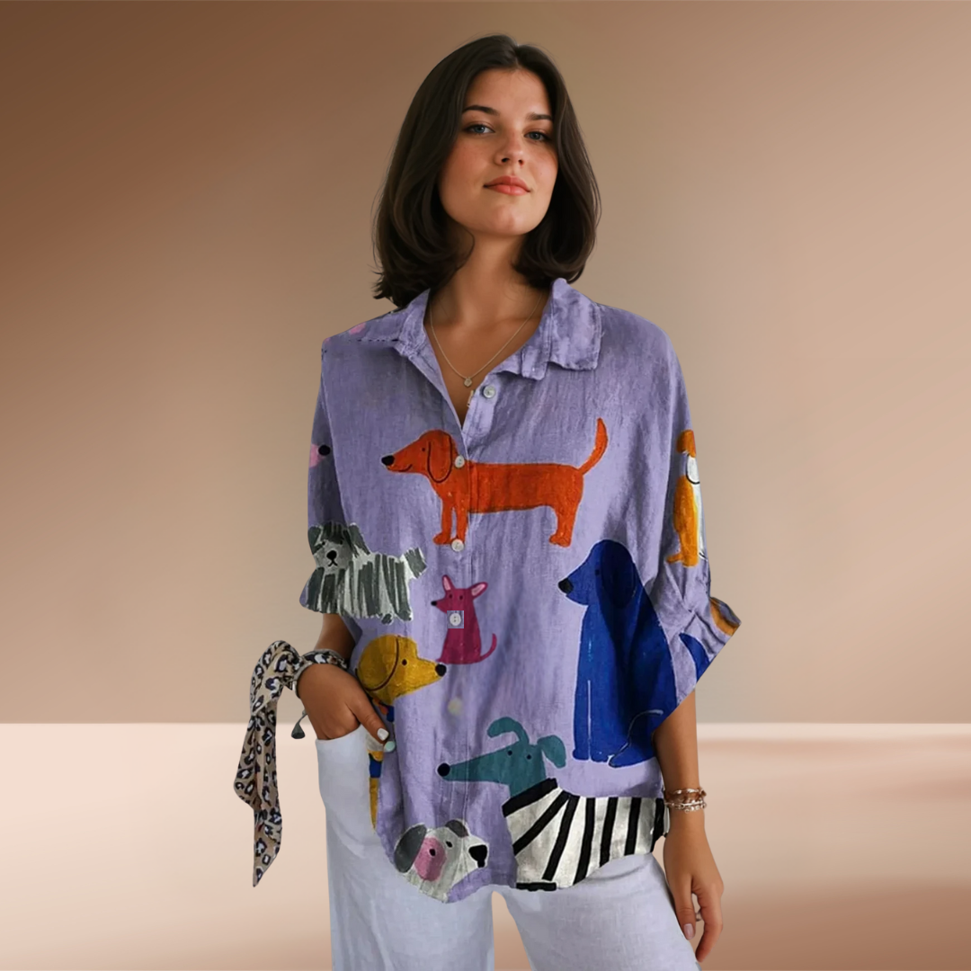 Elie | Camisa informal con estampado de perro