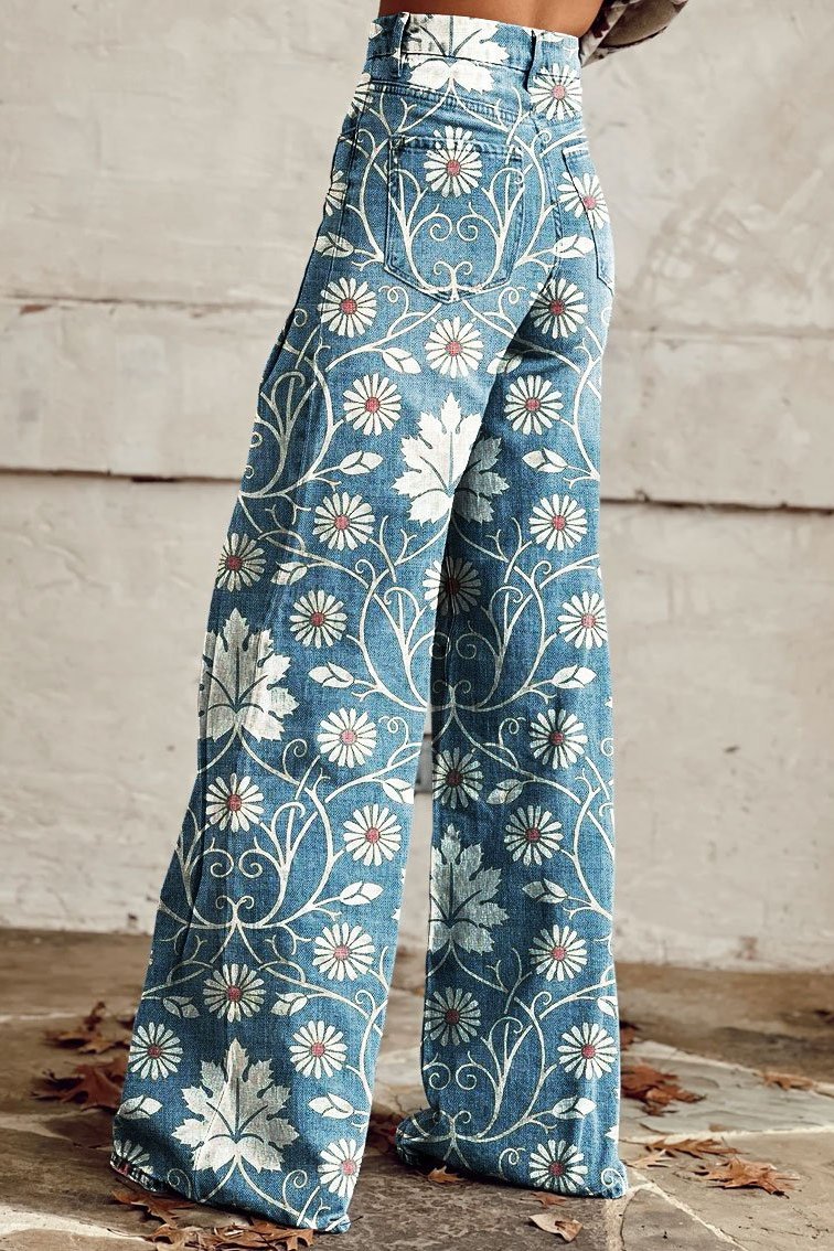 Lila | Pantalones bohemios de tela premium