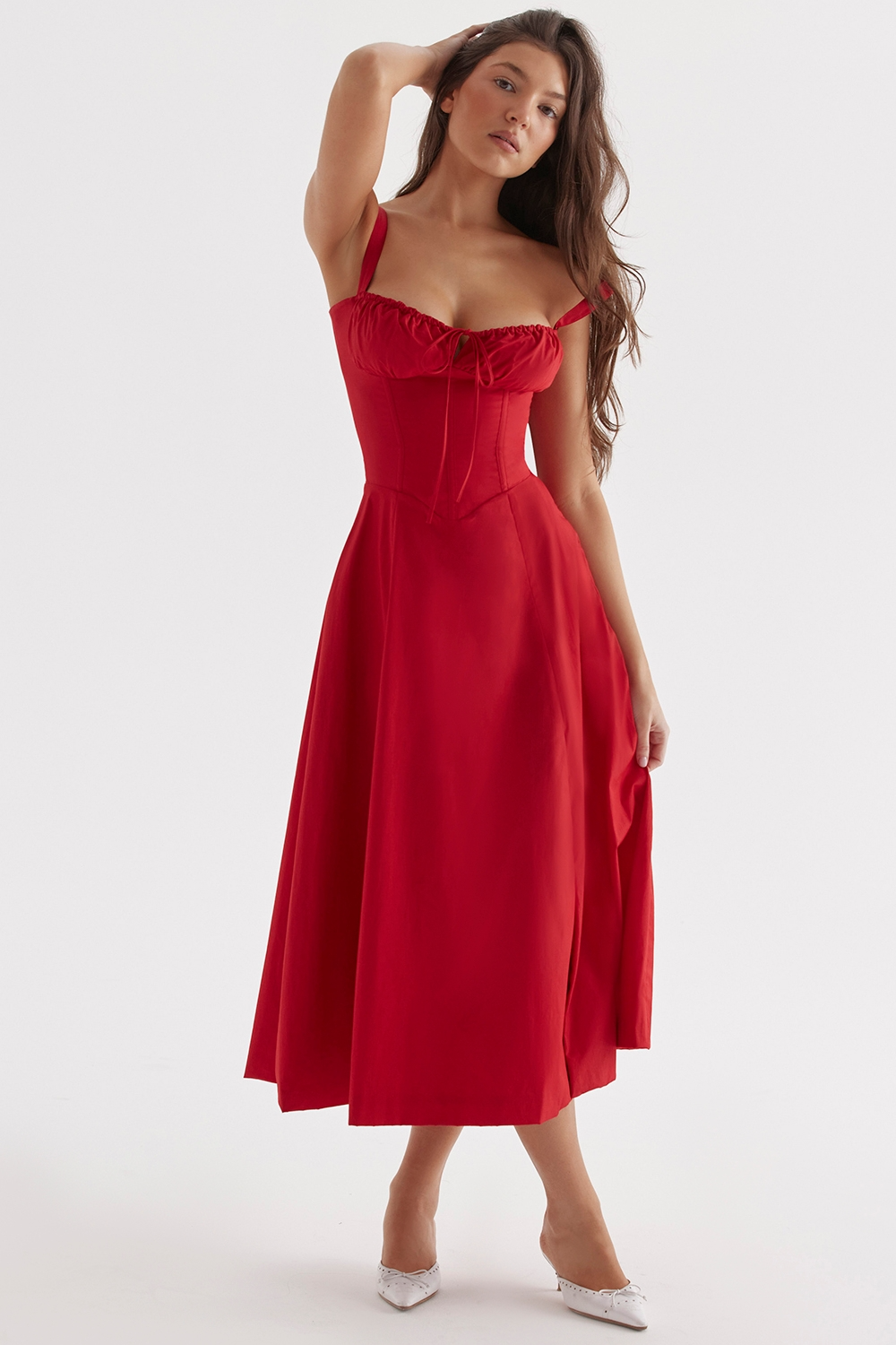 Vivienne™ | Vestido midi romántico con corsé