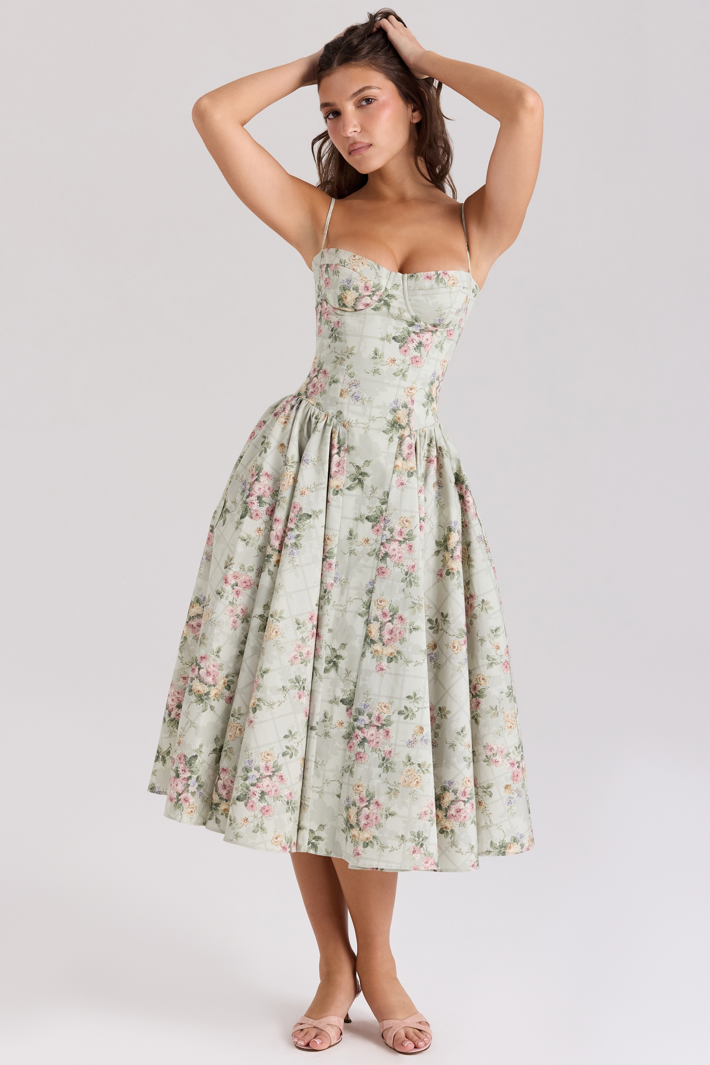 Zara™ | Vestido floral con ballenas