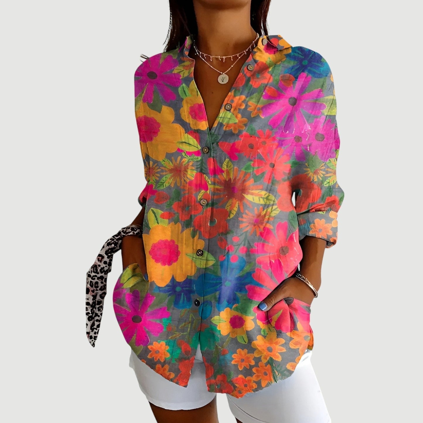 Elva™ | Blusa Artística Bloom