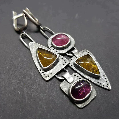 Chic - Pendientes triangulares vintage 