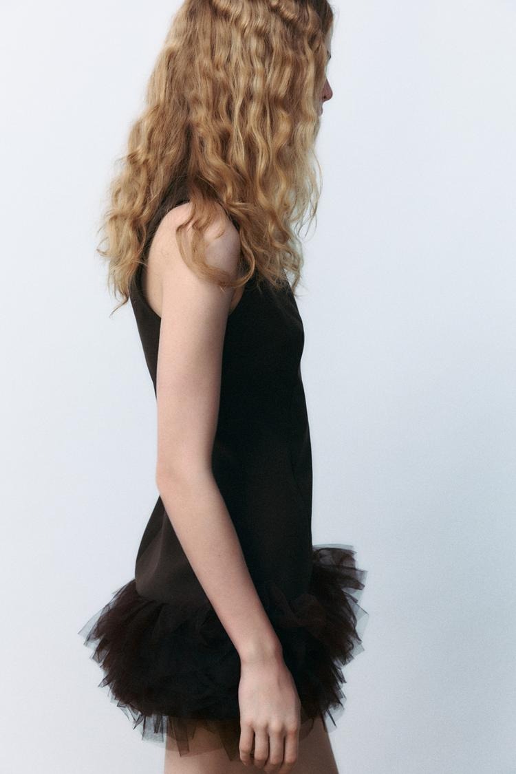 Novara™ | Vestido de tul marrón
