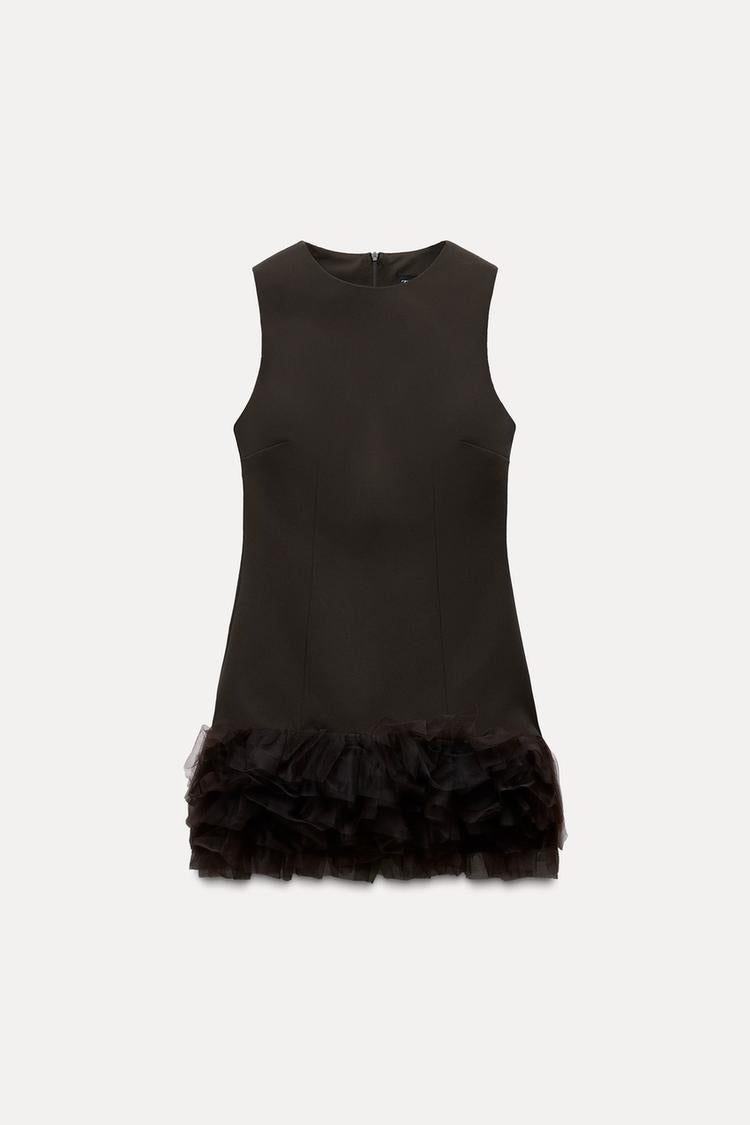 Novara™ | Vestido de tul marrón