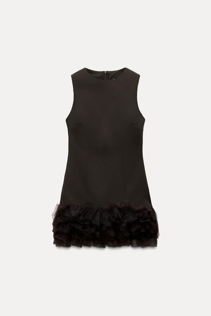 Novara™ | Vestido de tul marrón
