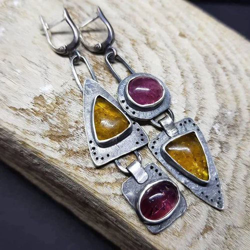 Chic - Pendientes triangulares vintage 