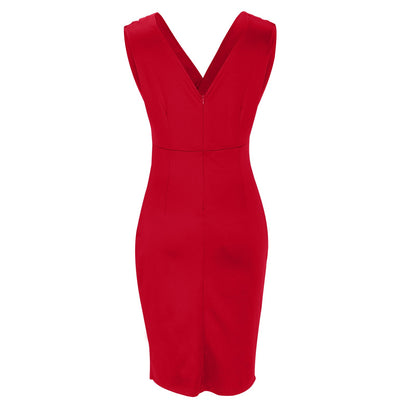 Florine | Vestido ajustado con escote en V y abertura