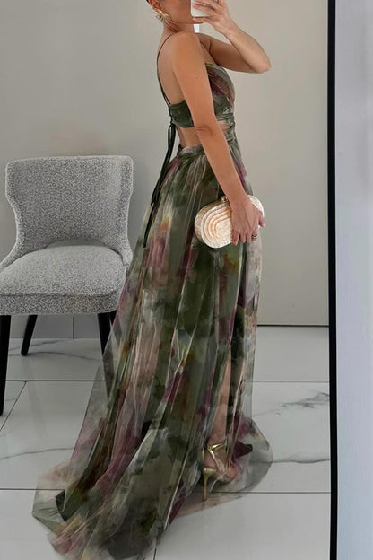 Frostine™ | Vestido largo floral y romántico