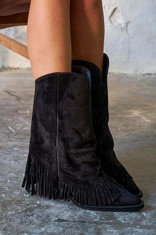 Élia™ | Botas de ante con flecos 