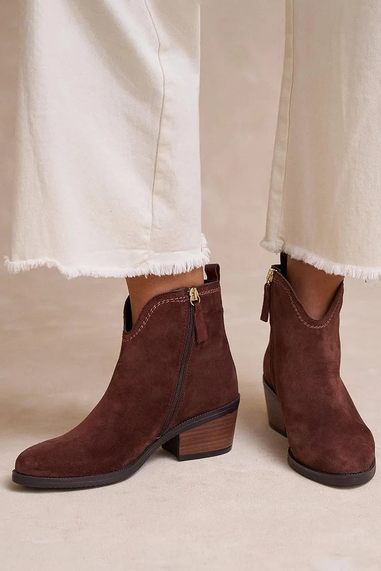 Célia™ | Botines de ante elegantes 