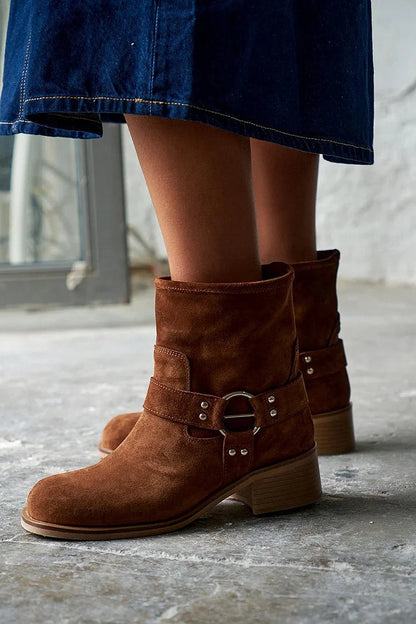 Julia™ | Botines vintage con hebilla 