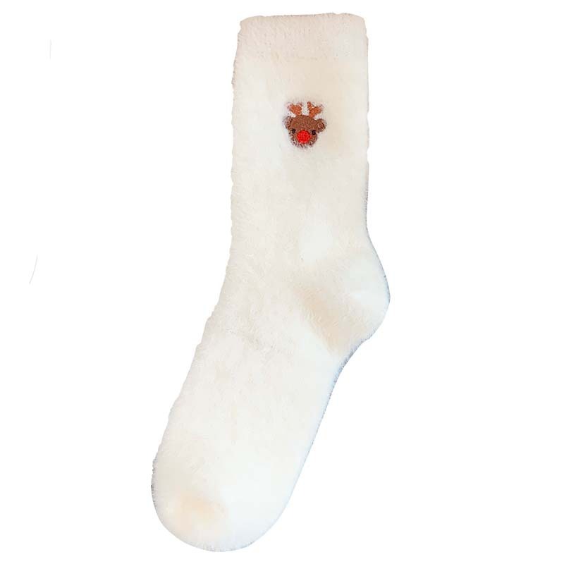 Peludo navideño, paquete de 5, blanco