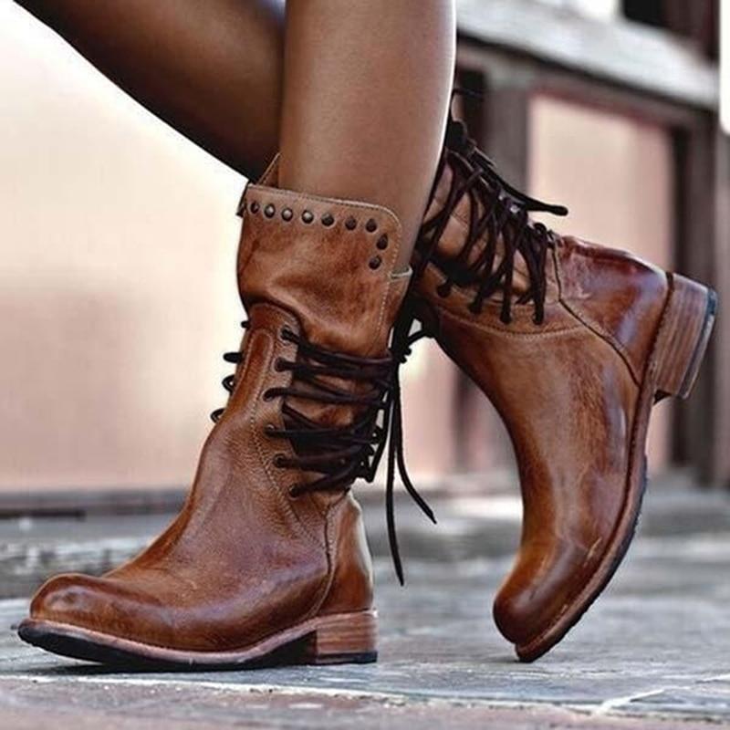 Lyla™ - Botines vintage con tachuelas