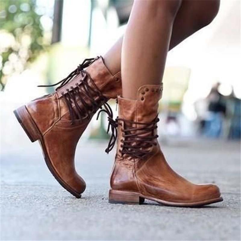 Lyla™ - Botines vintage con tachuelas