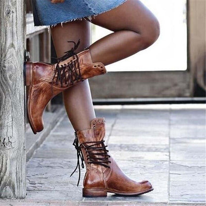 Lyla™ - Botines vintage con tachuelas