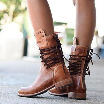 Lyla™ - Botines vintage con tachuelas