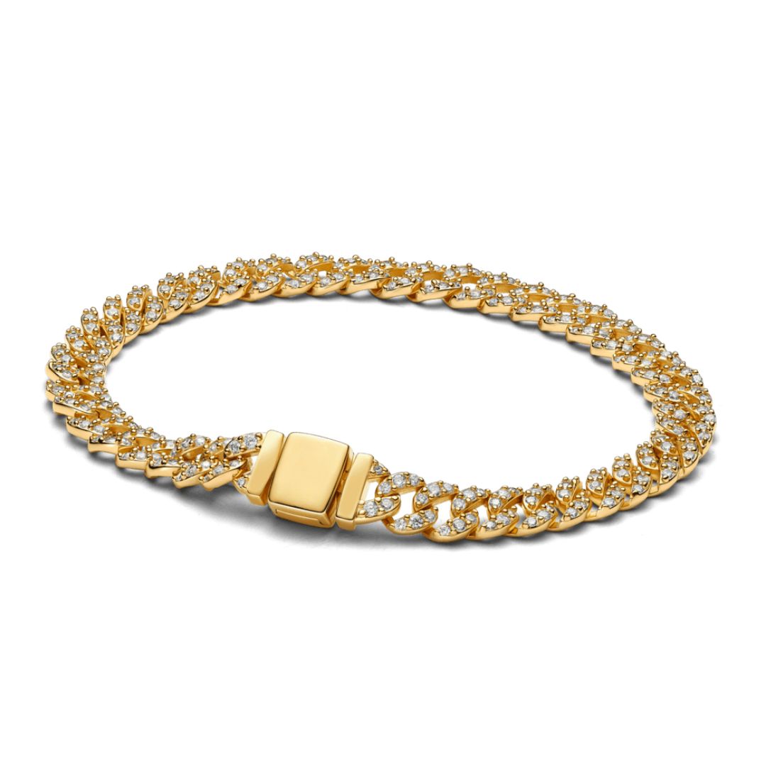 Pulsera cubana de moissanita