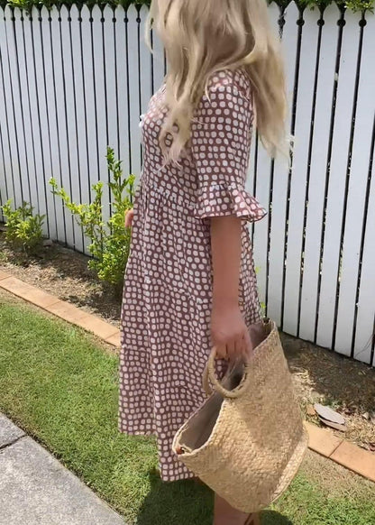 Zarah | Vestido midi de manga corta de marta cibelina