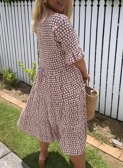 Zarah | Vestido midi de manga corta de marta cibelina