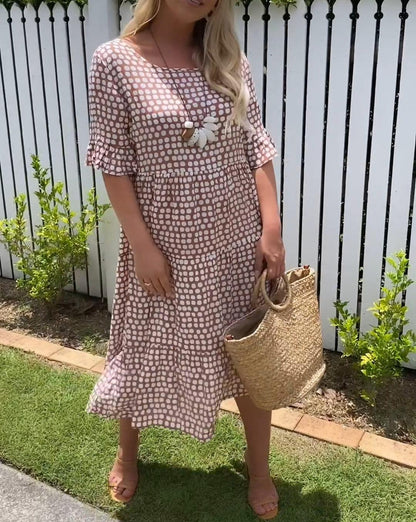 Zarah | Vestido midi de manga corta de marta cibelina