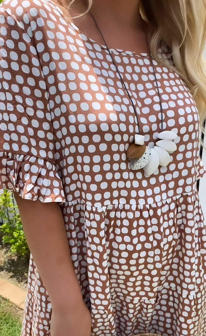 Zarah | Vestido midi de manga corta de marta cibelina