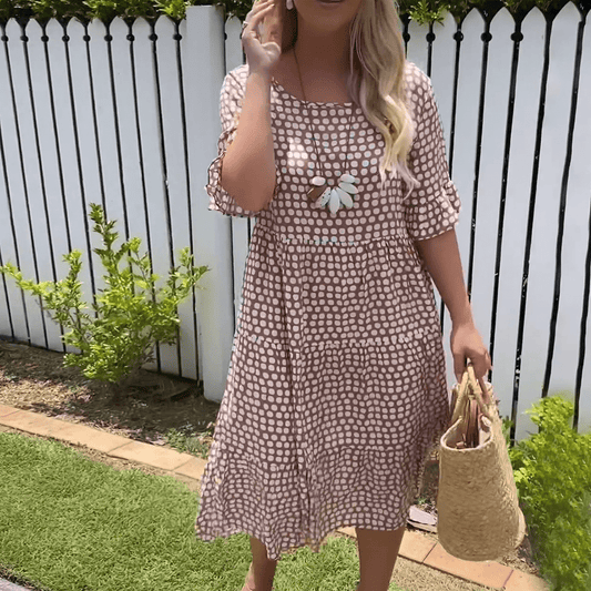 Zarah | Vestido midi de manga corta de marta cibelina