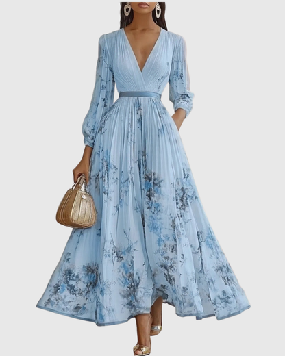 Roella | Elegante vestido largo plisado
