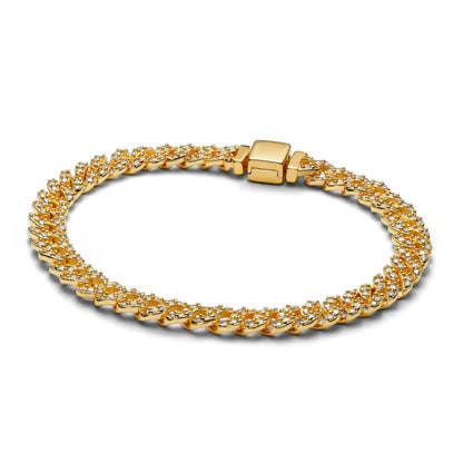 Pulsera cubana de moissanita