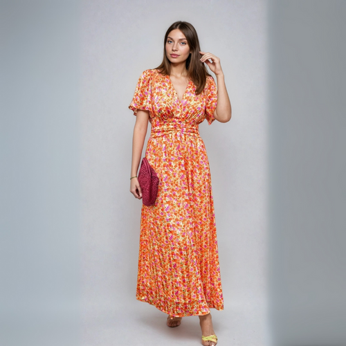 Paula - Vestido largo con estampado floral