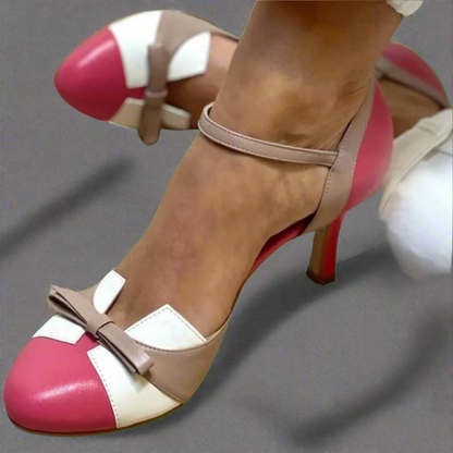 Bellarosa | Sandalias coloridas con nudo y tira, punta redonda 