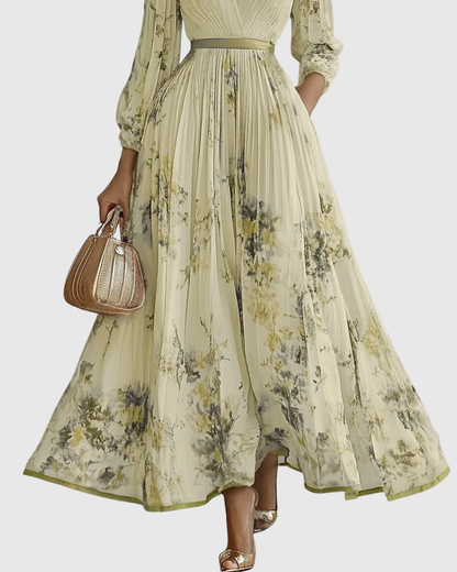 Roella | Elegante vestido largo plisado