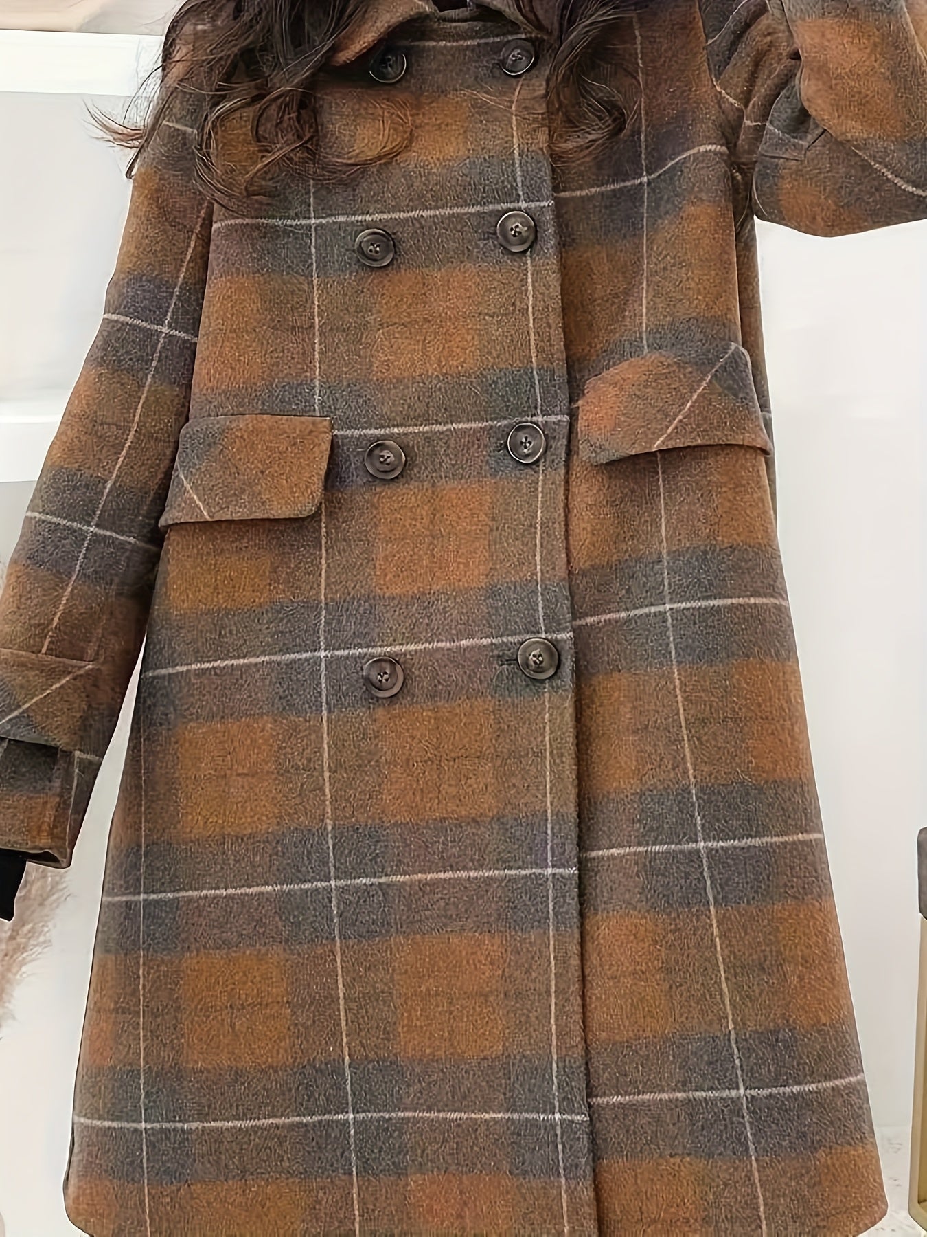 Mia – Abrigo de tweed a cuadros