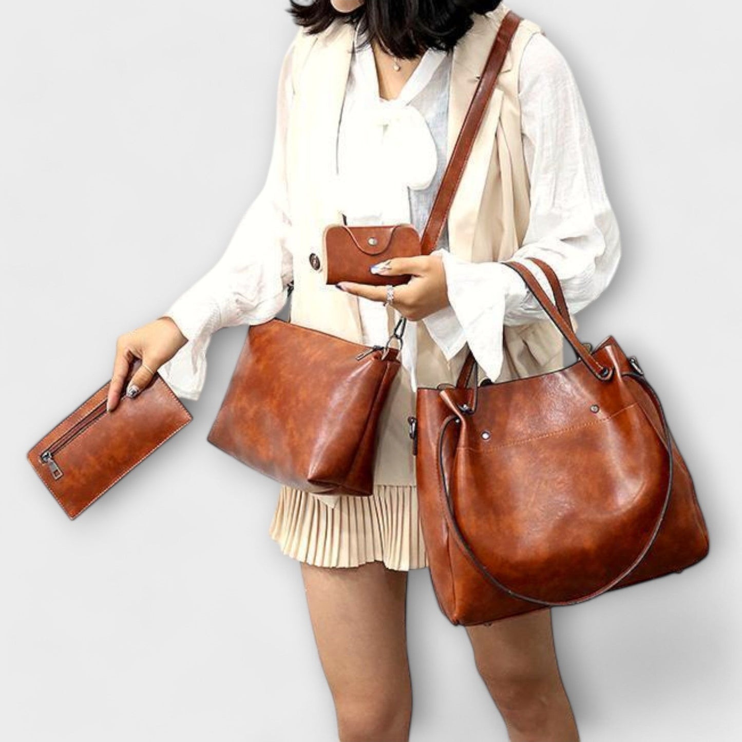 Alvhildea | Juego de bolsos vintage de 4 piezas 