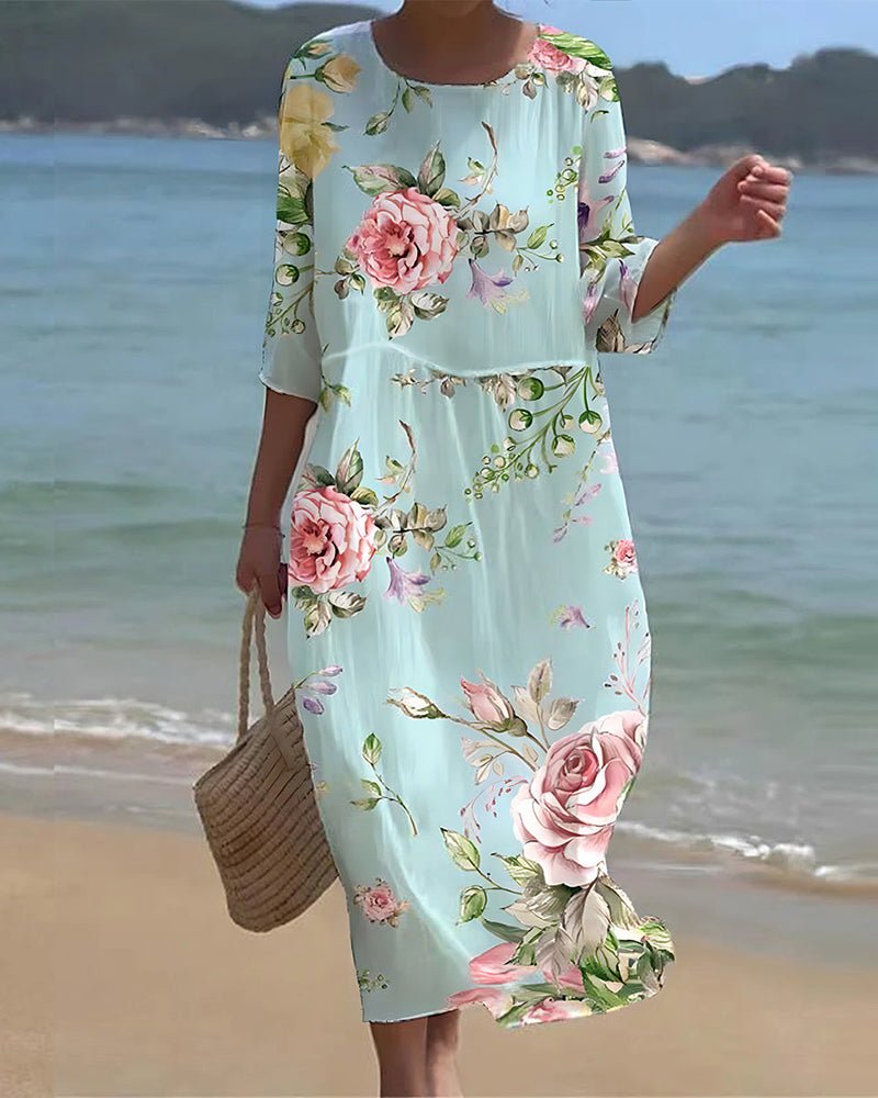 Kee | Vestido de flores al atardecer