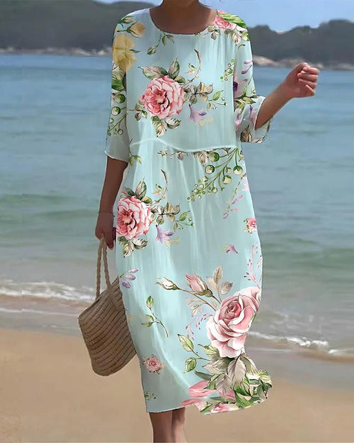 Kee | Vestido de flores al atardecer