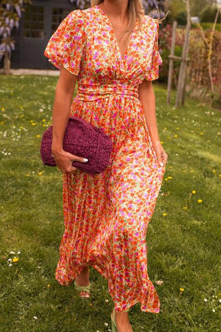Paula - Vestido largo con estampado floral