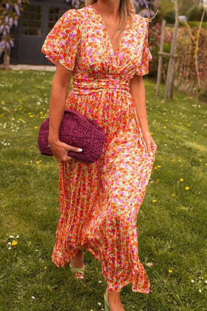 Paula - Vestido largo con estampado floral