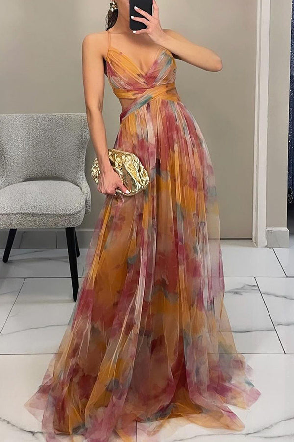 Frostine™ | Vestido largo floral y romántico