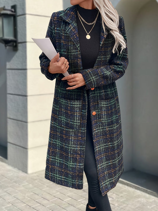 Avery – Elegante abrigo a cuadros