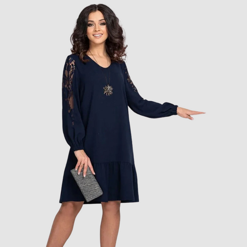 Lowqui | Vestido midi con mangas de encaje 