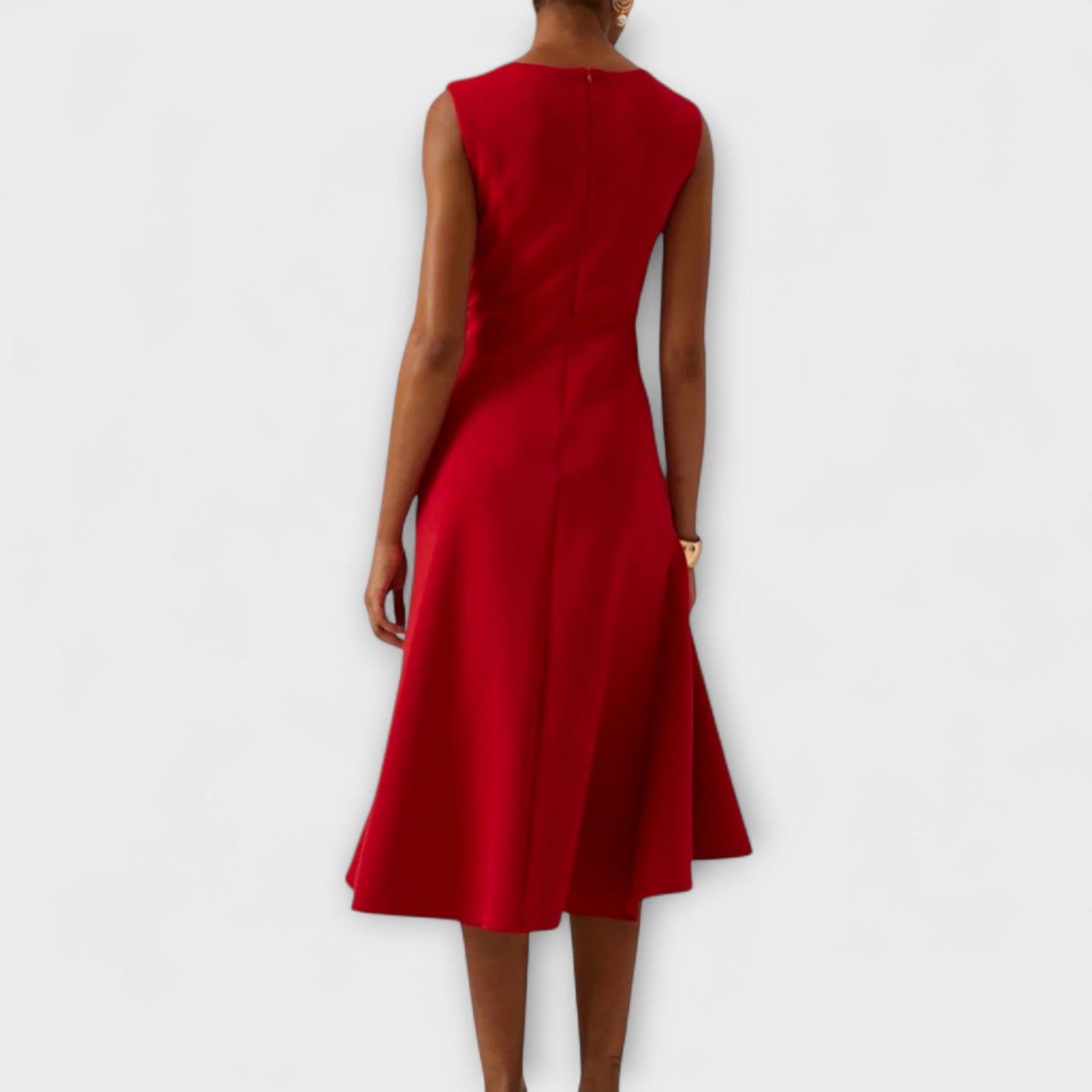 Juliette – Vestido midi drapeado asimétrico