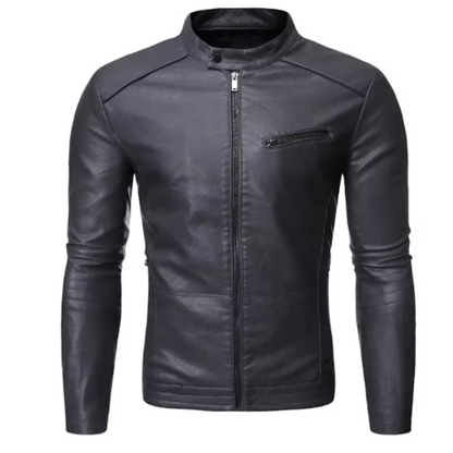 Chaqueta de cuero elegante