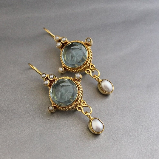 Pendientes de perlas vintage Merena 