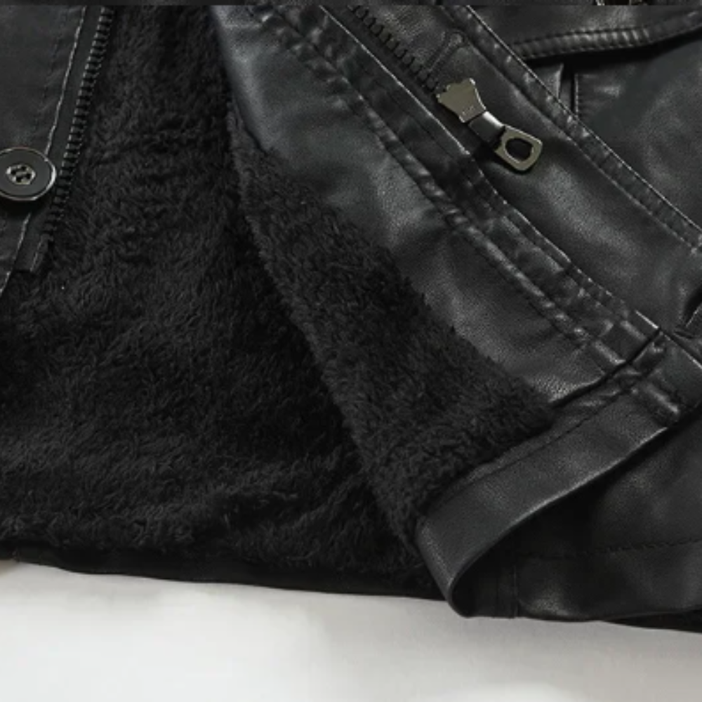 Chaqueta de motociclista de cuero Mark Long