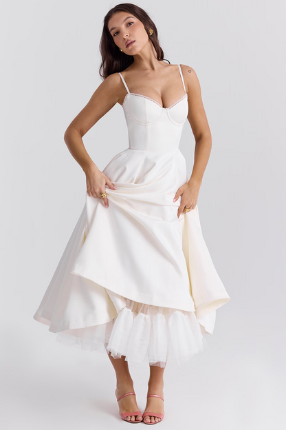 Alina™ | Vestido midi con corsé